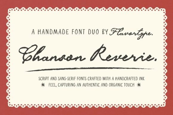 Chanson Reverie: The Handmade Font Duo for Heartfelt Design
