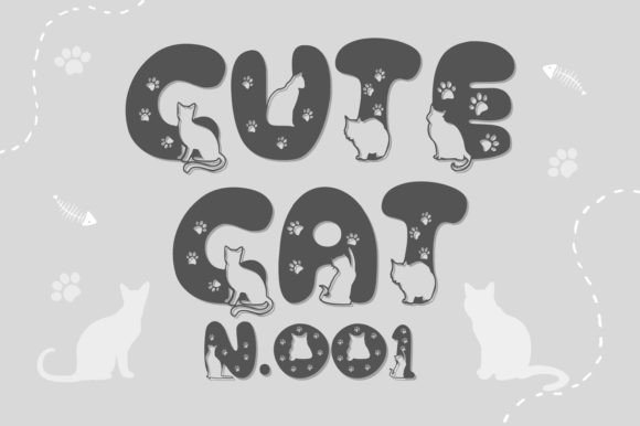 Cute Cat N.001: A Friendly Font for Playful Projects