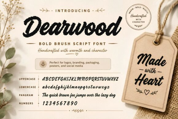 Dearwood: A Brush Script for Authentic Branding