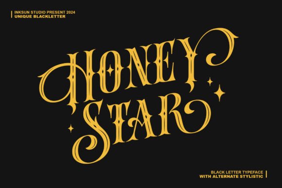 Honey Star: The Bold Blackletter Font for Modern Projects