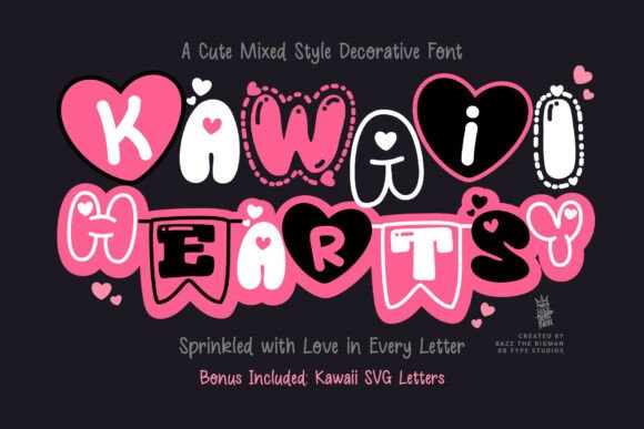 Kawaii Heartsy: Your Go-To Font for Charming, Heartfelt Designs