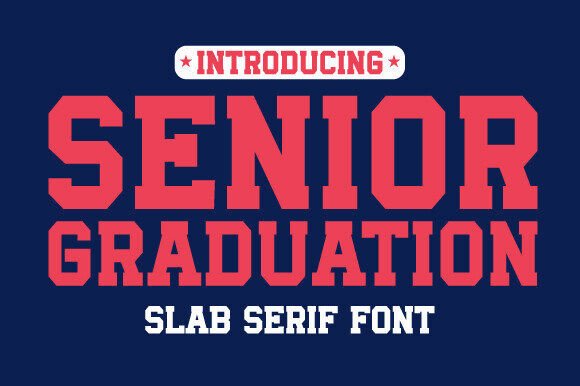 Senior Graduation: A Bold Serif for Impactful Design