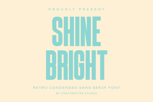 Shine Bright: A Retro Condensed Sans Serif for Modern Creators
