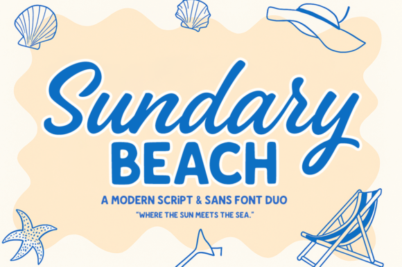 Sundary Beach Duo: The Modern Script & Sans Font Pairing