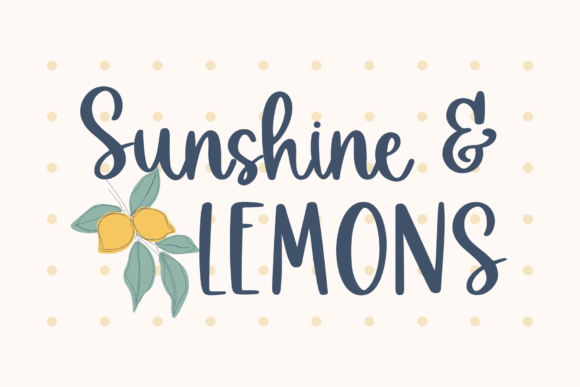 Sunshine & Lemons: A Handwritten Font for Creative Projects