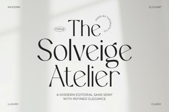 The Solveige Atelier: A Modern Typeface for Luxury Branding