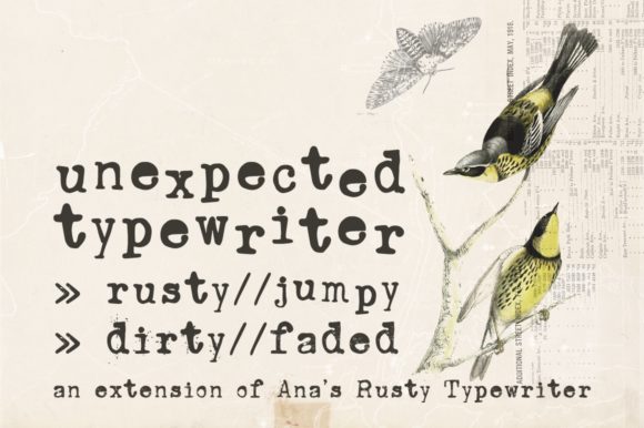 Unexpected Typewriter: A Grungy, Vintage Serif Font