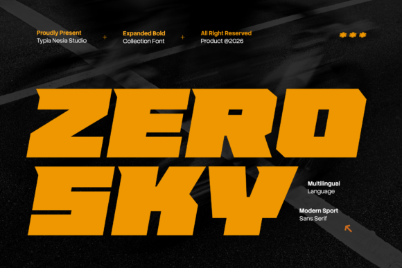 Zero Sky: A Typeface Built for Speed and Futuristic Impact